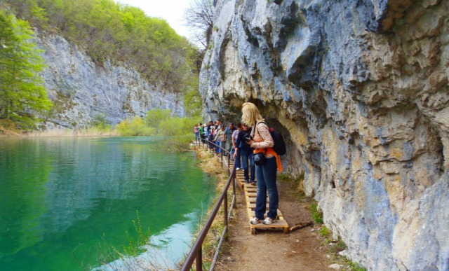 Horvátország szurdok túraút Plitvice vízesések