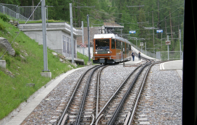 Svájc fogaskerekű vasút vasút Zermatt Gornergrat Gornergratbahn