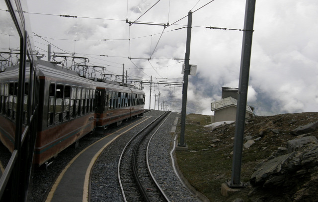 Svájc fogaskerekű vasút vasút Zermatt Gornergrat Gornergratbahn