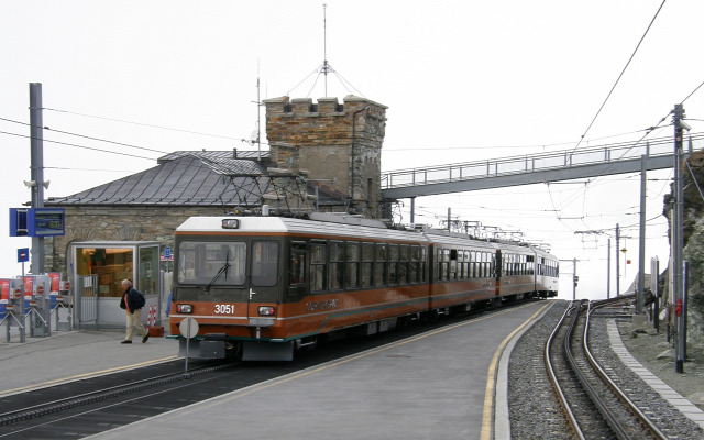 Svájc fogaskerekű vasút vasút Zermatt Gornergrat Gornergratbahn