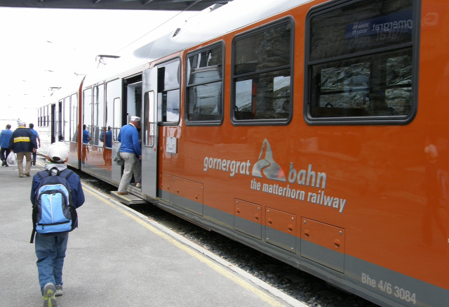 Svájc fogaskerekű vasút vasút Zermatt Gornergrat Gornergratbahn