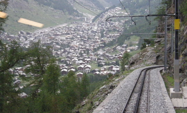 Svájc fogaskerekű vasút vasút Zermatt Gornergrat Gornergratbahn