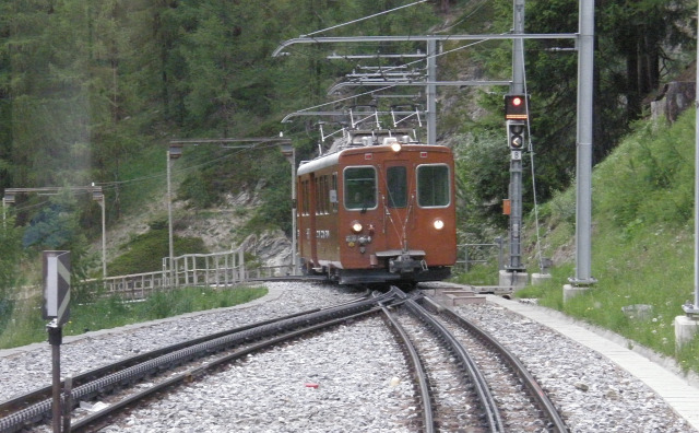 Svájc fogaskerekű vasút vasút Zermatt Gornergrat Gornergratbahn