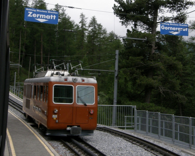 Svájc fogaskerekű vasút vasút Zermatt Gornergrat Gornergratbahn