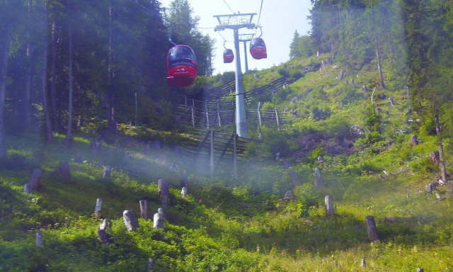 Ausztria Salzburg tartomány hegy kis-kabinos felvonó Mauterndorf Grosseckbahn