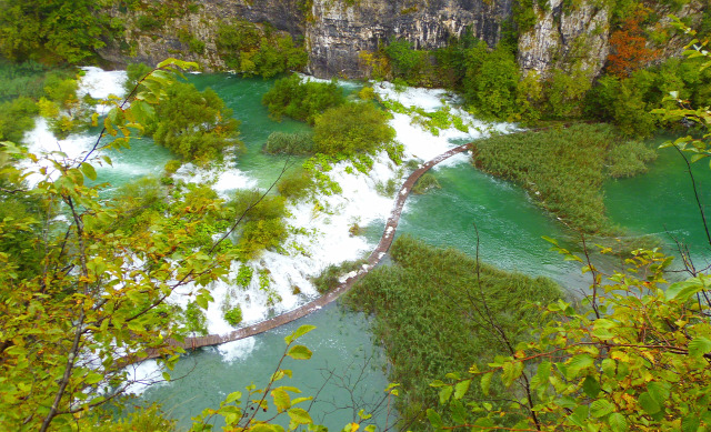 Horvátország szurdok túraút Plitvice vízesések