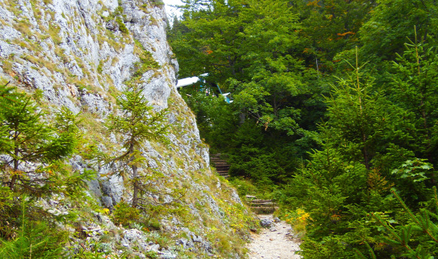 Ausztria Alsó-Ausztria Schneeberg hegy szurdok libegő Weichtalklamm csúcskereszt