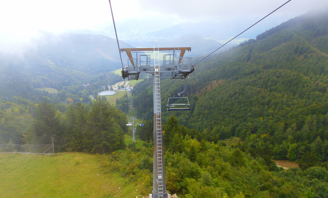 Ausztria Alsó-Ausztria Schneeberg hegy szurdok libegő Weichtalklamm csúcskereszt