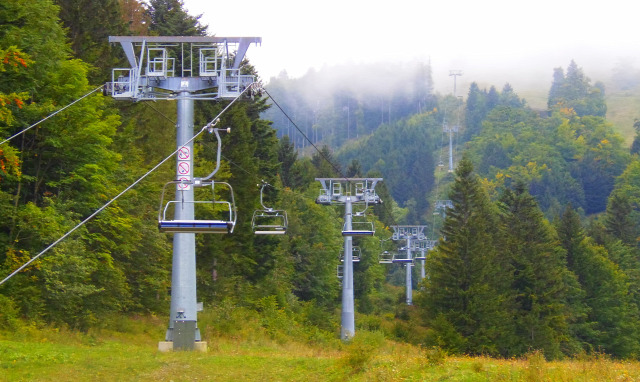 Ausztria Alsó-Ausztria Schneeberg hegy szurdok libegő Weichtalklamm csúcskereszt