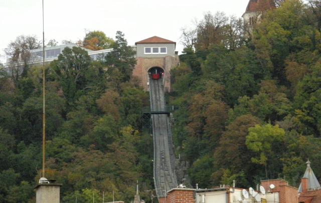 Ausztria Stájerország Graz sikló Schlossbergbahn