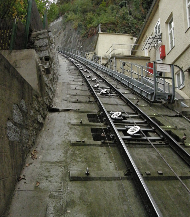 Ausztria Stájerország Graz sikló Schlossbergbahn