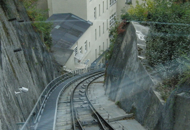 Ausztria Stájerország Graz sikló Schlossbergbahn