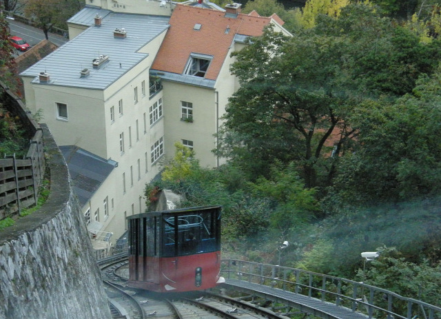 Ausztria Stájerország Graz sikló Schlossbergbahn