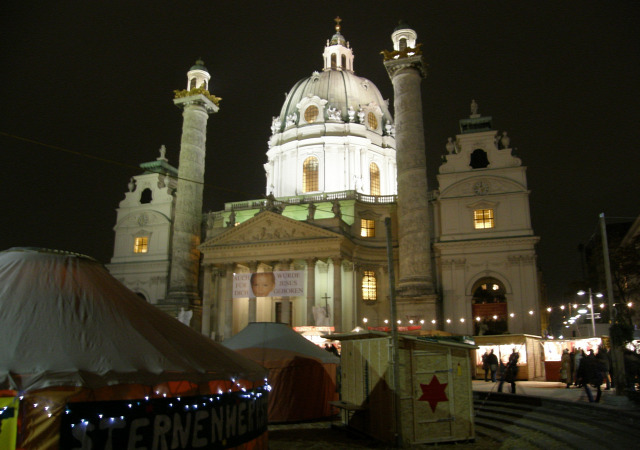 Ausztria Bécs adventi vásár Karlsplatz