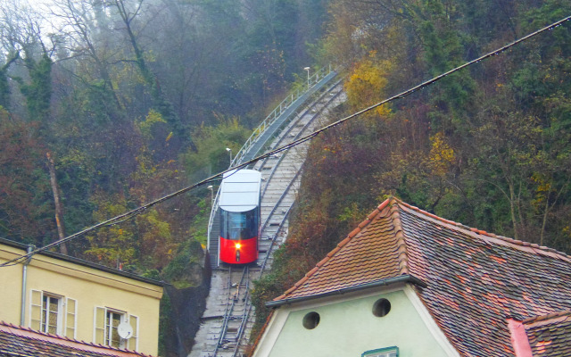 Ausztria Stájerország Graz sikló Schlossbergbahn