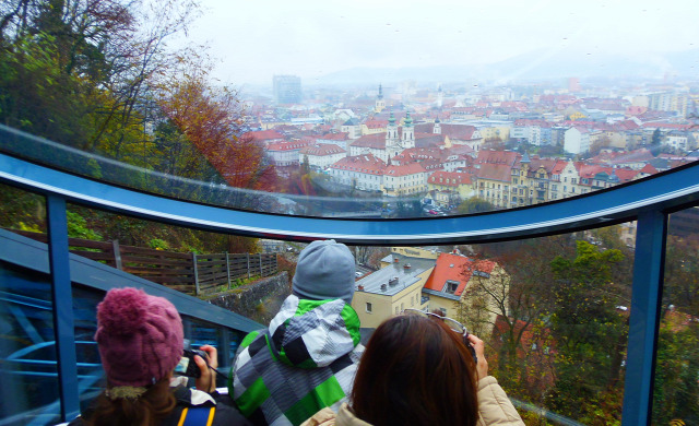 Ausztria Stájerország Graz sikló Schlossbergbahn