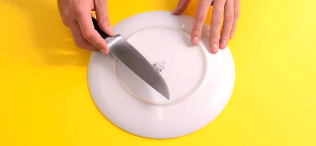 hogyan kell késélezés tányér
