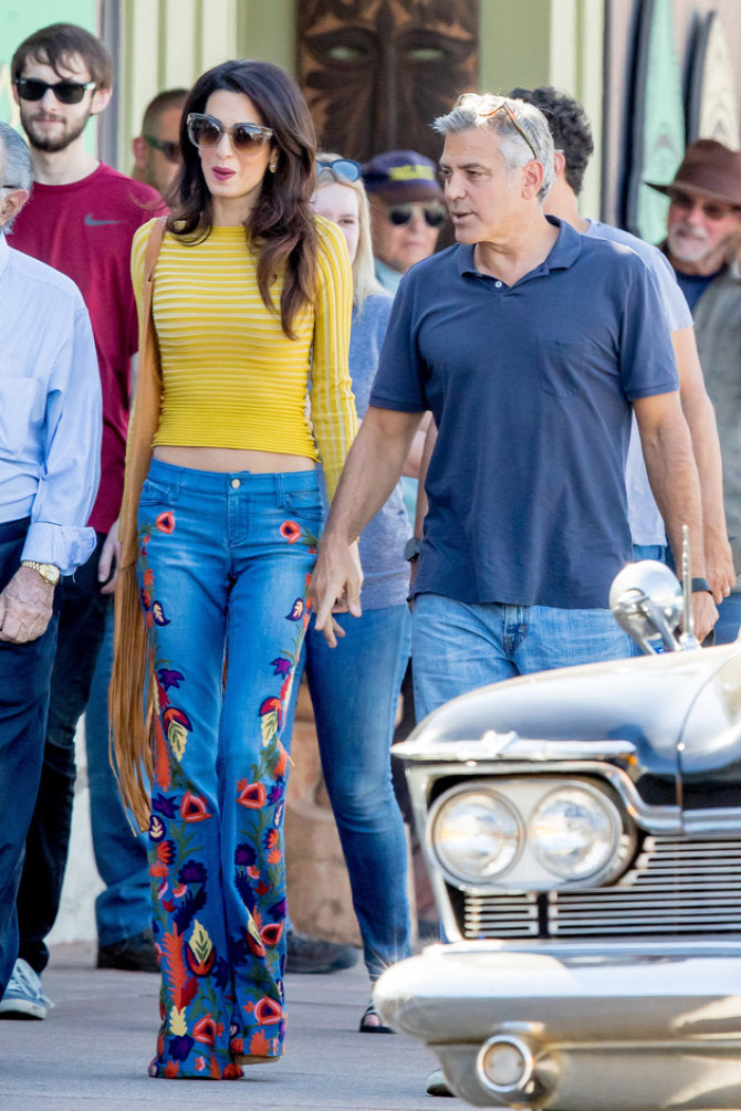 Amal Clooney George Clooney hippi Alice+Olivia