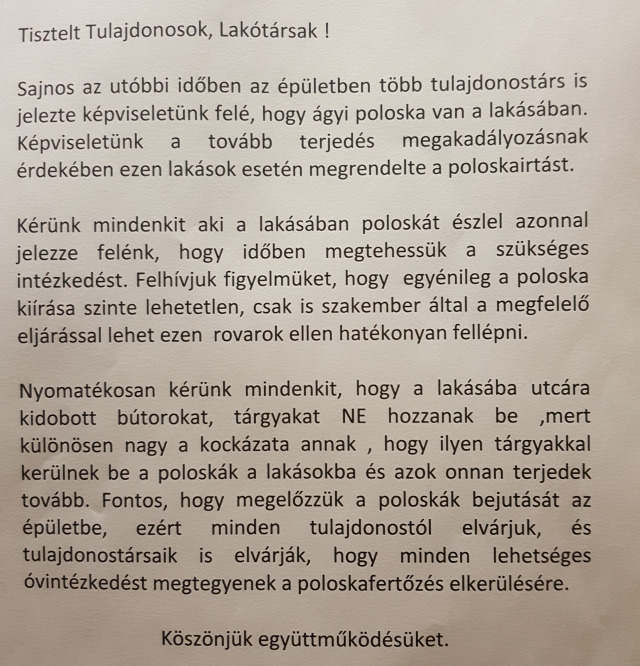 ágyi poloska poloskatérkép Budapest Magyarország Ingatlanműhely