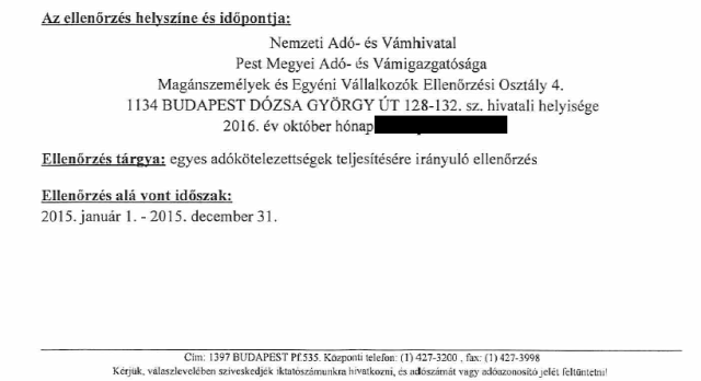 nav adóellenőrzés adóbevallás bérbeadás albérlet adózás szja eho ingatlnaműhely