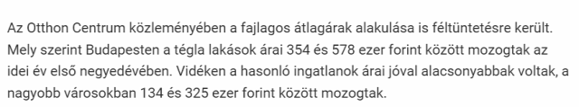 lakásárak lakáspiac ingatlanpiac ingatlanárak Magyarország Budapest Ingatlanműhely