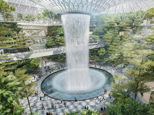 replülőtér turizmus idegenforgalom Ferihegy Liszt Ferenc Budapest Singapore Jewel Changi Airport Canopy Park