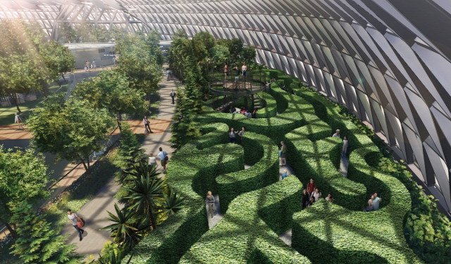 replülőtér turizmus idegenforgalom Ferihegy Liszt Ferenc Budapest Singapore Jewel Changi Airport Canopy Park