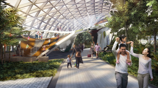 replülőtér turizmus idegenforgalom Ferihegy Liszt Ferenc Budapest Singapore Jewel Changi Airport Canopy Park