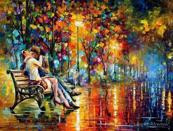 Abstract-Painting-Couple-People-Kiss