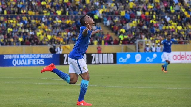 Neymar Gabriel Jesus brazil foci brazil futball brazil labdarúgás világbajnoki selejtező Ecuador Brazília győzelem futball labdarúgás nemzetközi labdarúgás Dél-Amerika