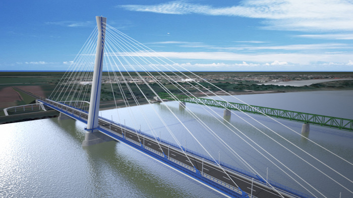 híd Komárom közút útépítés Szlovákia EU NIF beszerzés