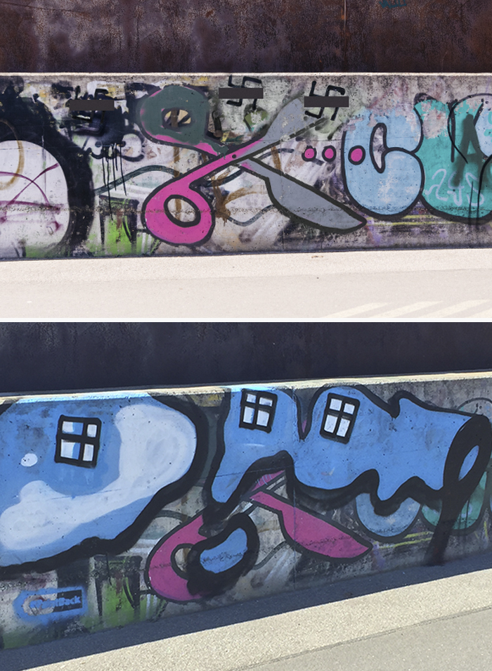 utcai művészet graffiti street art falfestés
