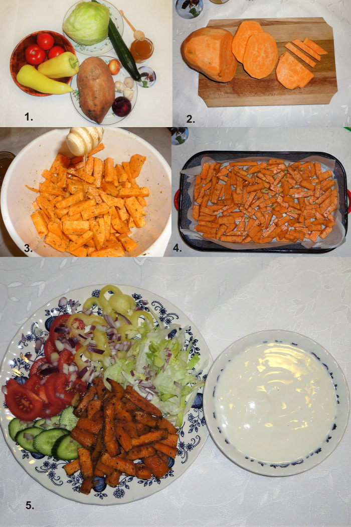 méz fokhagyma édesburgonya recept diéta diétás recept finom zöldségek méhanyuci könnyű vacsora mézes fokhagymás édesburgonya receptek