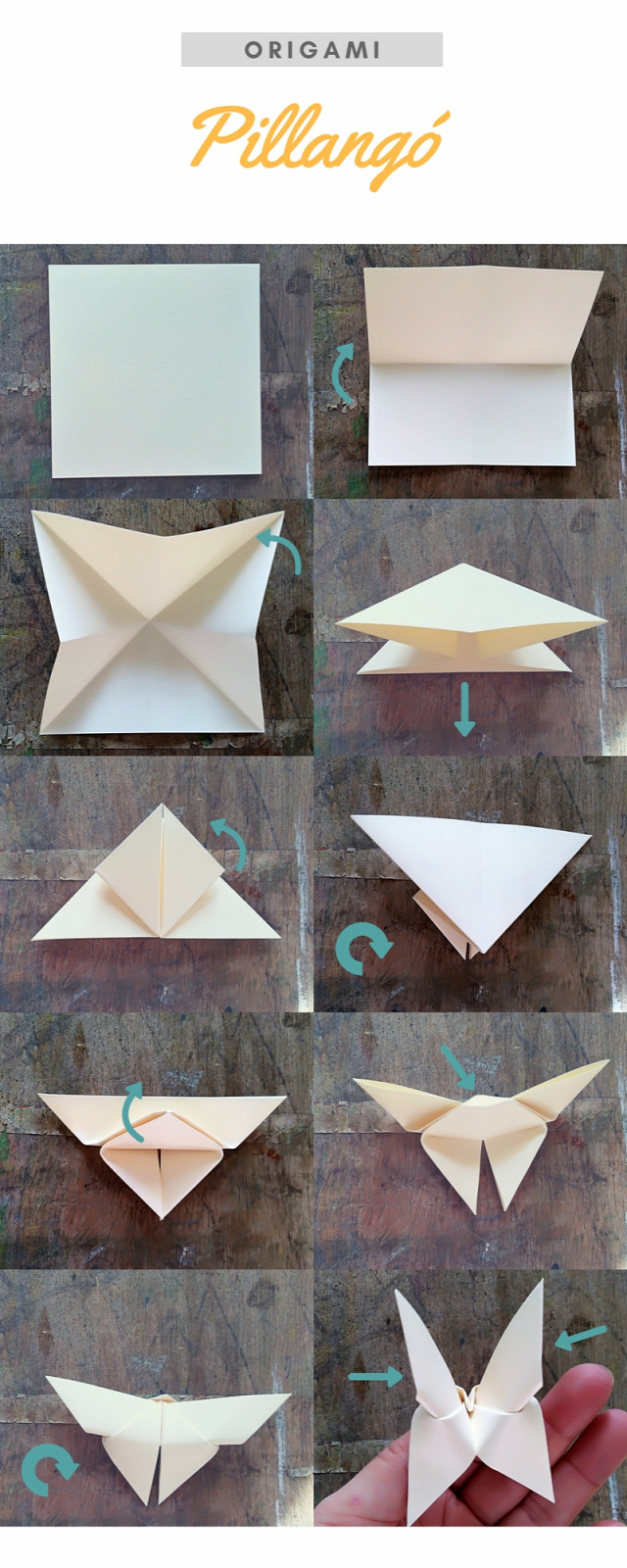 DIY origami papír tavasz dekor pillangó csináldmagad