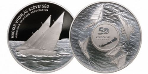 50. Kékszalag Erste Nagydíj Kékszalag verseny érem forint Magyar Pénzverő Magyar Vitorlás Szövetség vitorlázás