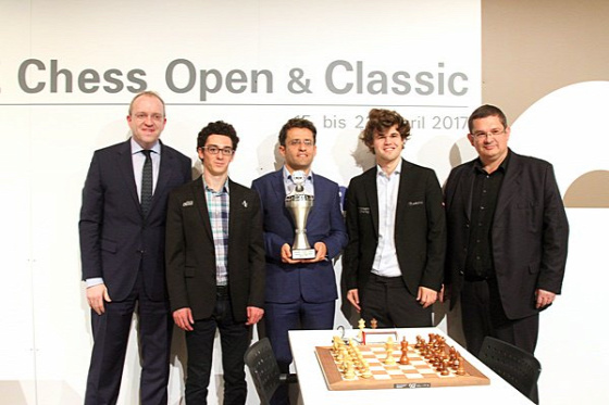 4. GRENKE Chess Classic Carlsen Caruana Aronjan