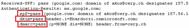 Gmail Labs hitelesítés DKIM DMARC SPF email spoofing középhaladó