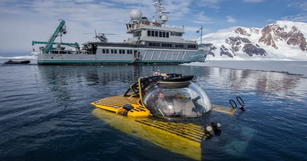 Antarktisz tengeralattjáró merülés 1000 méter
