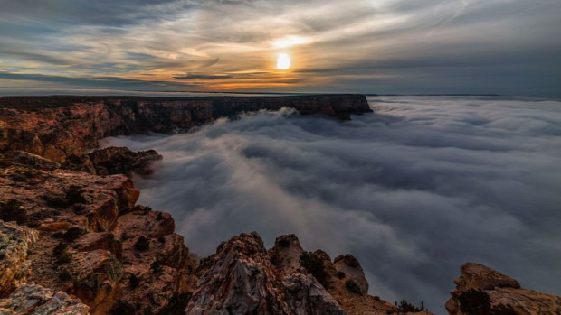 Time lapse grand kanyon időjárás felhő