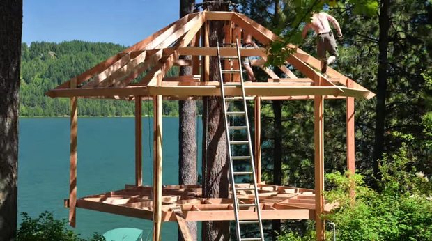 faház fa ház építés time lapse