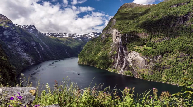 Norvégia fjord time-lapse