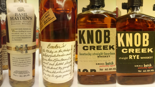 whisk(e)y jim beam basil haydens bookers knob creek bourbon whiskey rye whiskey heinemann