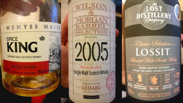 auchentoshan douglas laings connoisseurs choice gordon and macphail the feathery spencerfield spice king wemyss ledaig wilson and morgan lossit the lost distillery whisk(e)y scotch whisky whiskynet kóstoló