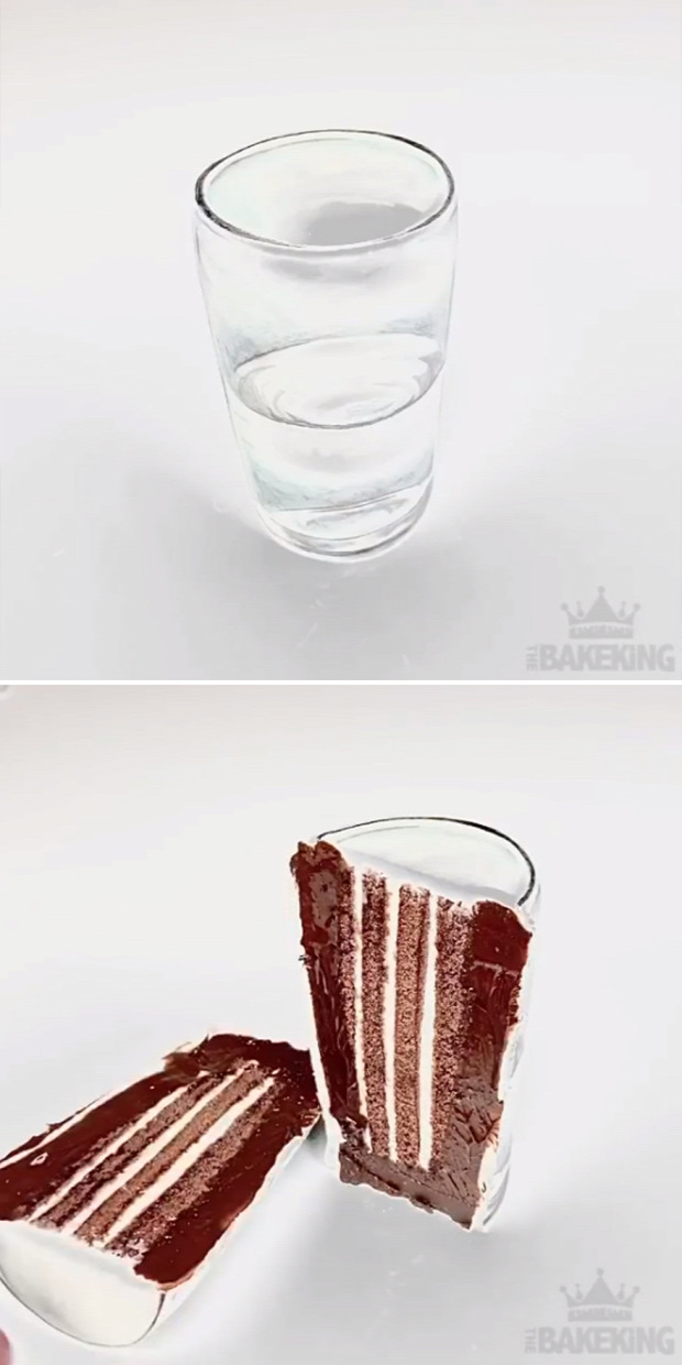 sütemény illúzió cukrász étel