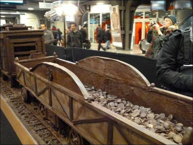 dizájn csokoládé vonat