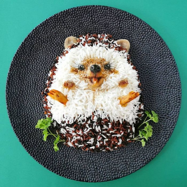 dizájn művészet étel tányér állat