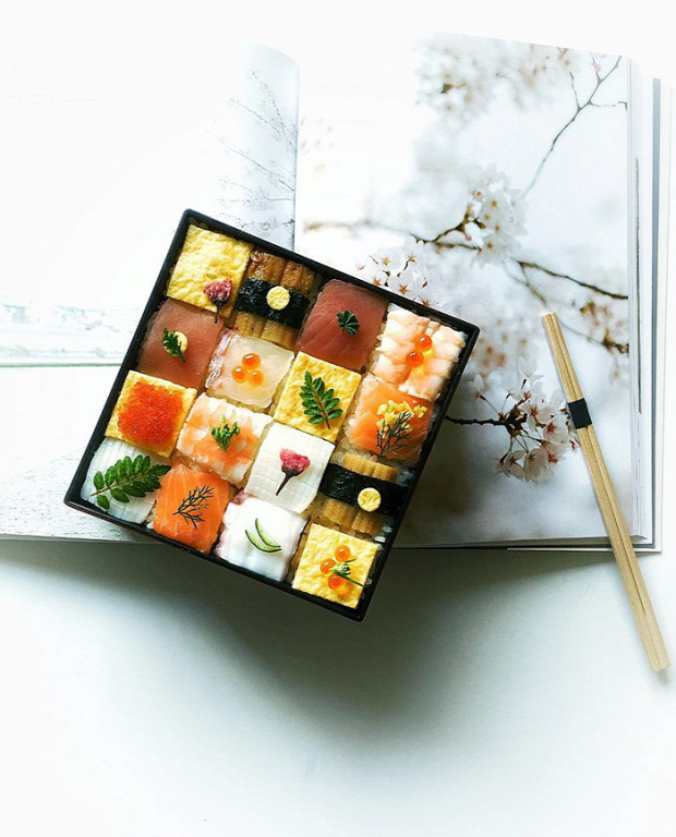 hétvégi dizájn sushi szusi mozaik
