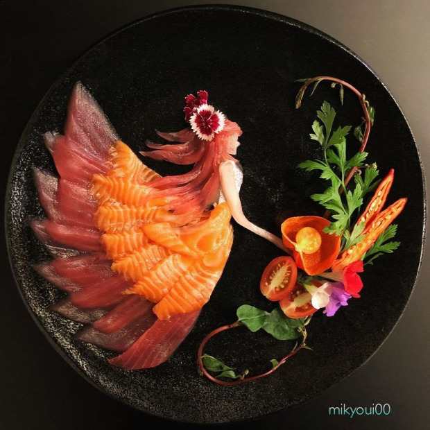 dizájn tálalás japán szasimi sashimi