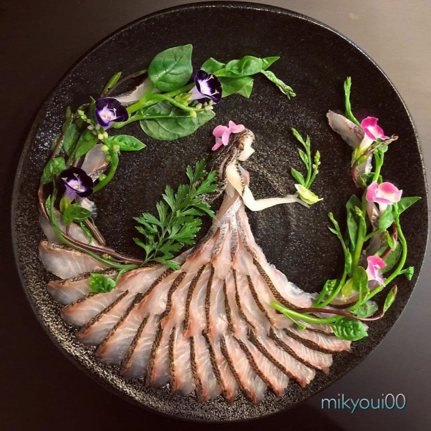 dizájn tálalás japán szasimi sashimi