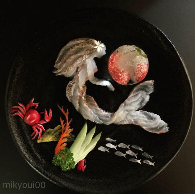 dizájn étel tálalás japán szasimi